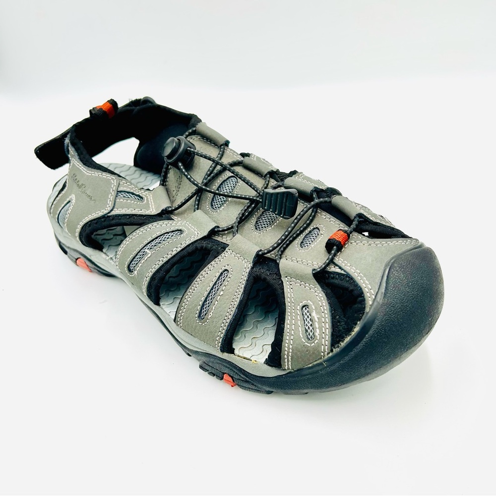 Eddie Bauer Tommy Grey Hiking Sandals Gray Black Outdoor Trail New men size 10